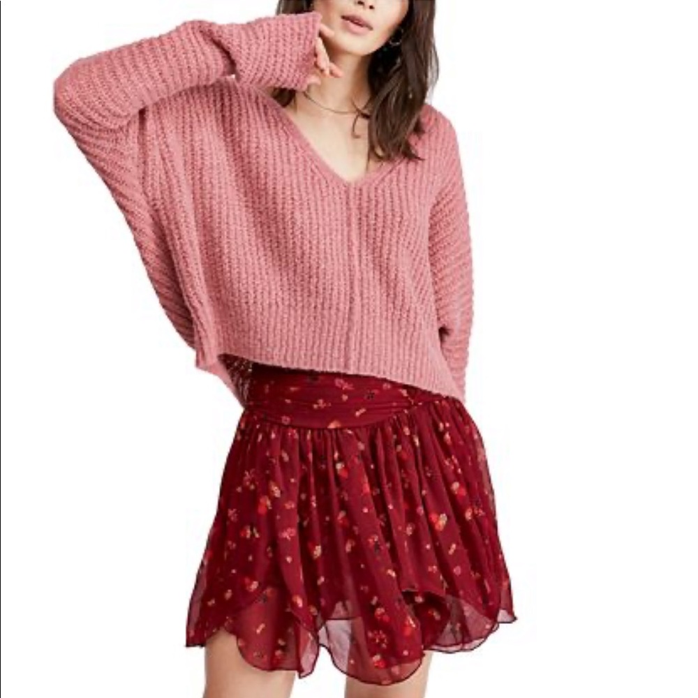 NWOT Free People Moonbeam V-Neck Sweater